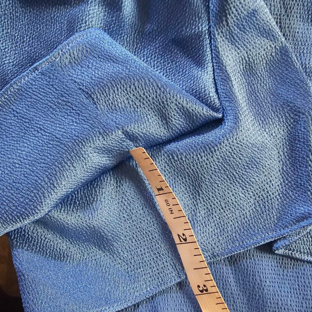 Alexis Blue Mock Neck Cutout Long Sleeve Romper Size Small - Picture 6 of 9